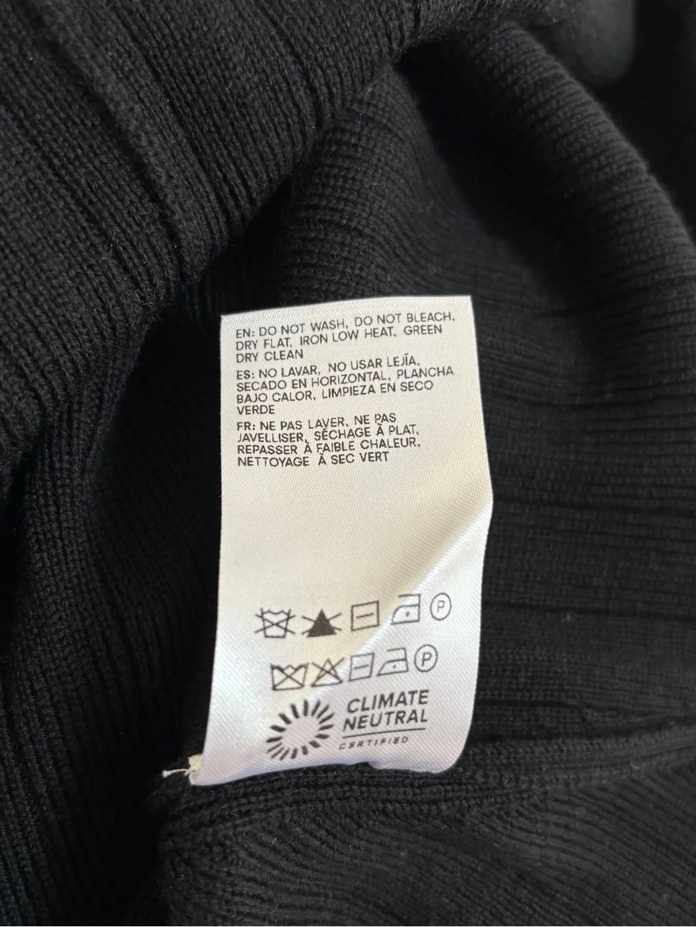 NWT Reformation Nicole Regenerative Merino Sweater Dress in Black, Size S